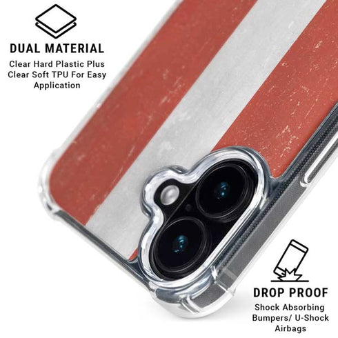 Latvia Flag Distressed iPhone 16 Plus MagSafe Case